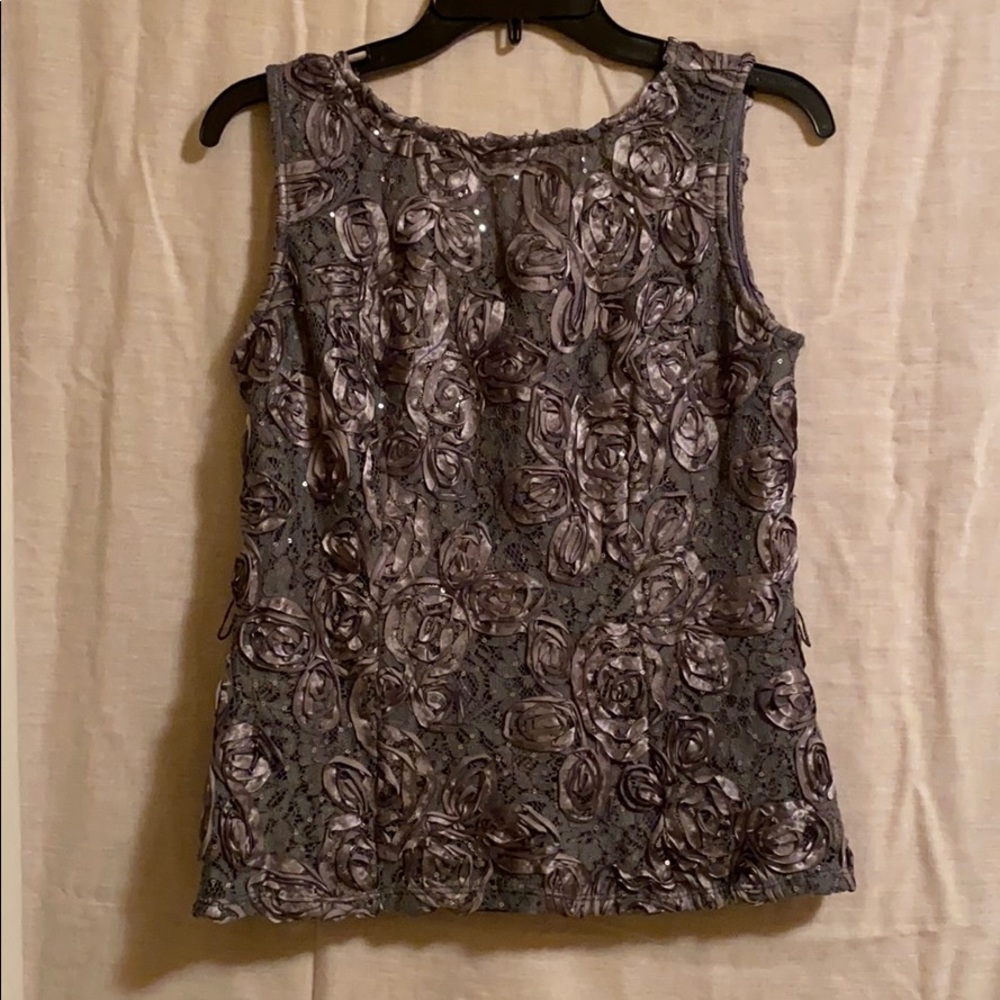 Lovely Gray Sleeveless Formal Top